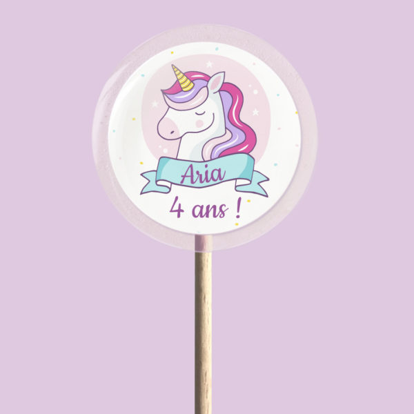 sucette personnalisée licorne