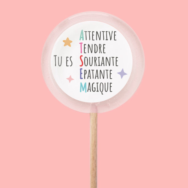 Sucette personnalisée merci maîtresse/atsem – Image 13