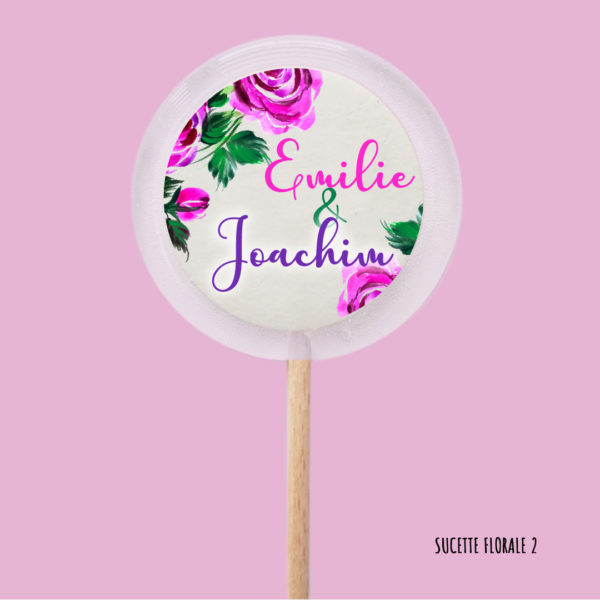 Sucette personnalisée florale – Image 2