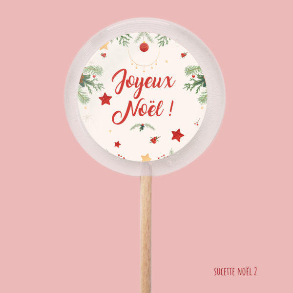 Sucette joyeux noël étoile