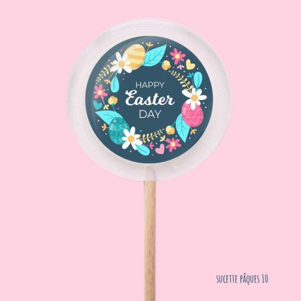 Sucettes personnalisées Joyeuses Pâques – Image 2