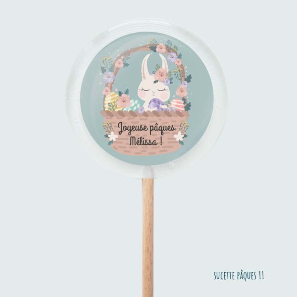 Sucettes personnalisées Joyeuses Pâques – Image 3