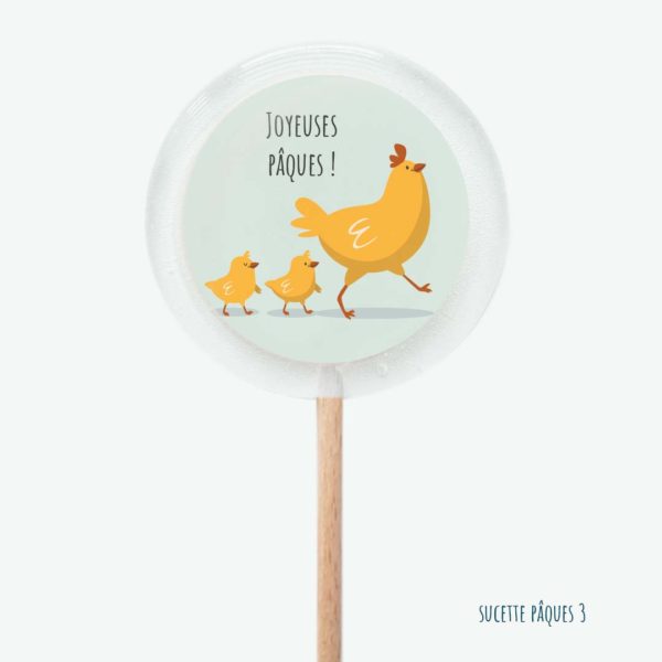 Sucettes personnalisées Joyeuses Pâques – Image 6