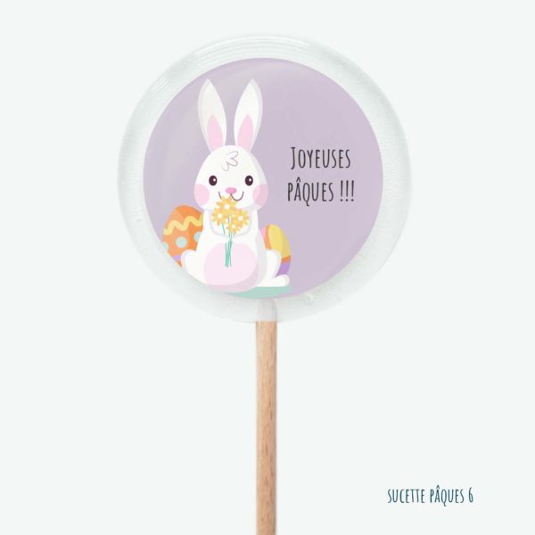 Sucettes personnalisées Joyeuses Pâques