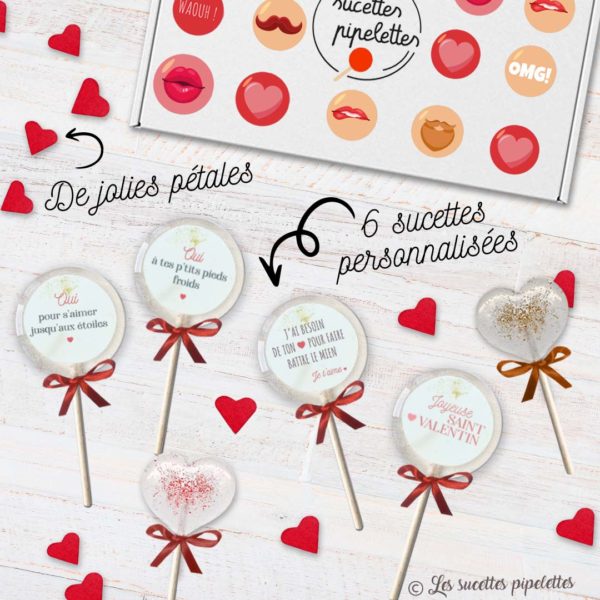 box saint valentin sucettes