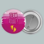 Badge personnalisé “Team fille”