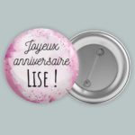Badge personnalisé “Joyeux anniversaire”