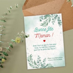 Carte à planter “Bonne fête Maman”