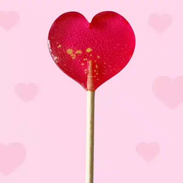 Sucette personnalisée coeur rouge